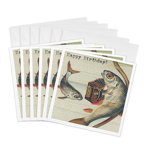 Cartes de vœux Poisson Vintage pour écrire vos souhaits de fête