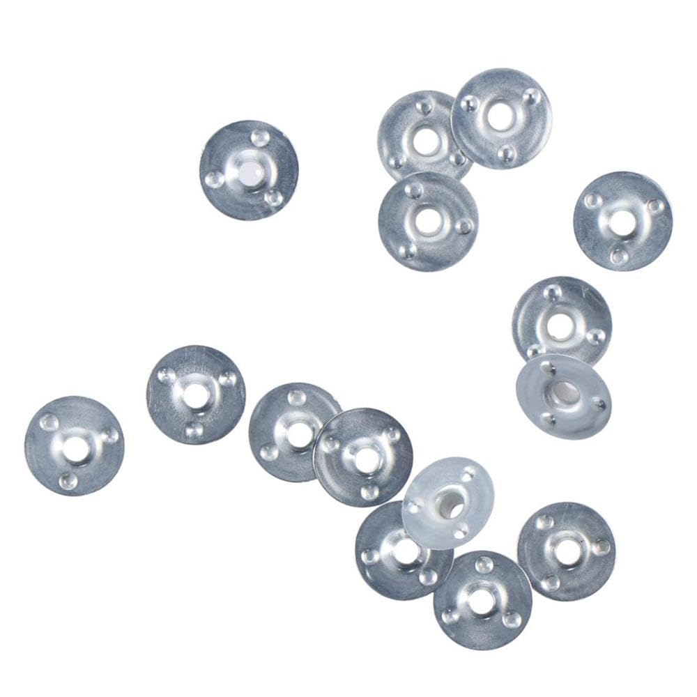Uniquer 800pcs 0.5inch Silver Metal Candle Wick Tabs for DIY Handmade Craft Decorations