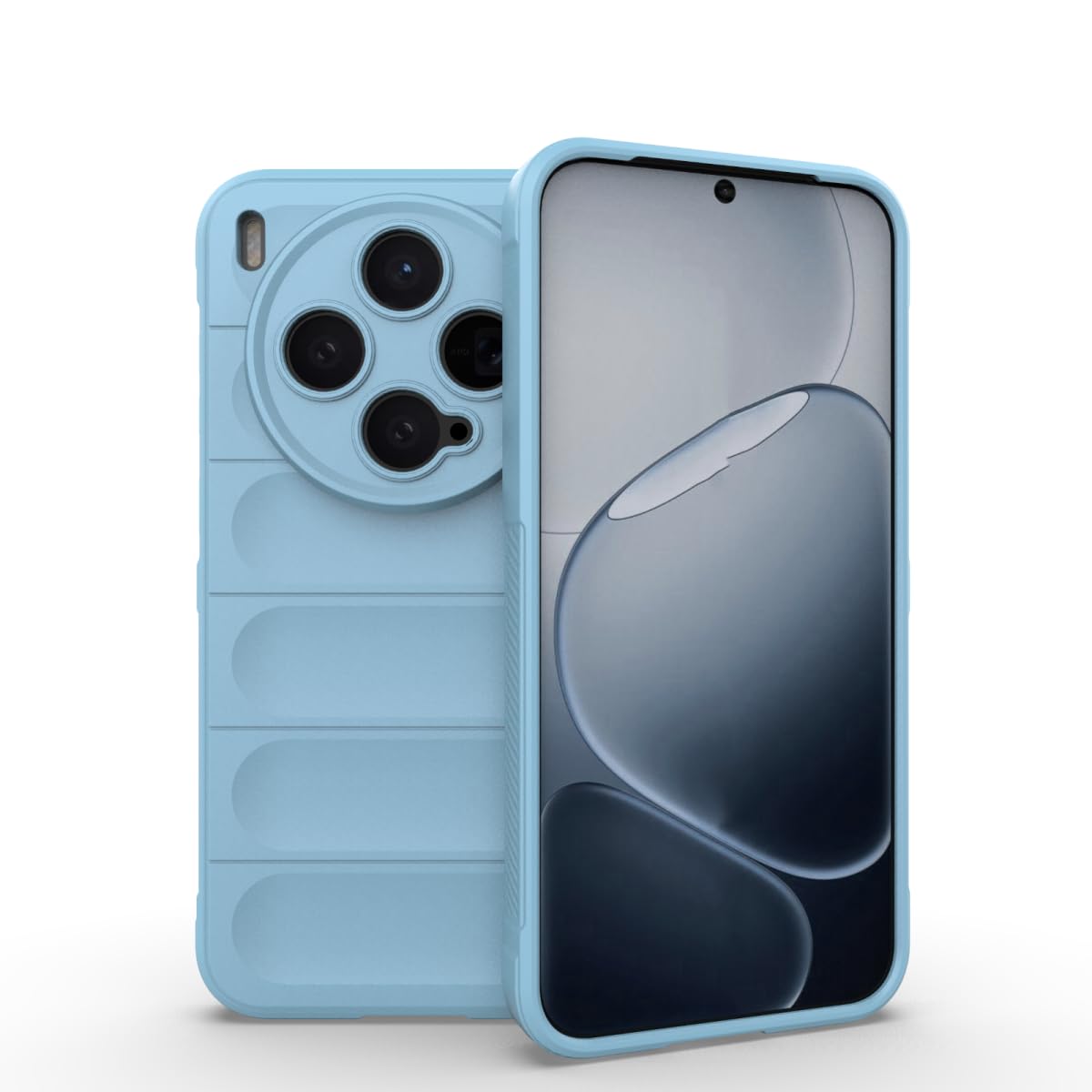 Case for Vivo X300 (6.31 inches) Soft TPU Silicone Anti-Fall and Anti Scratch Mobile Phone Case – Light Blue