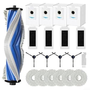 Honseadek Roboter-Staubsauger-Zubehör-Set Ersatz für T30S/T30S ProVacuum,Hauptbürste, Seitenbürsten, Filter, Wischtücher, Staubbeutel für Heimböden