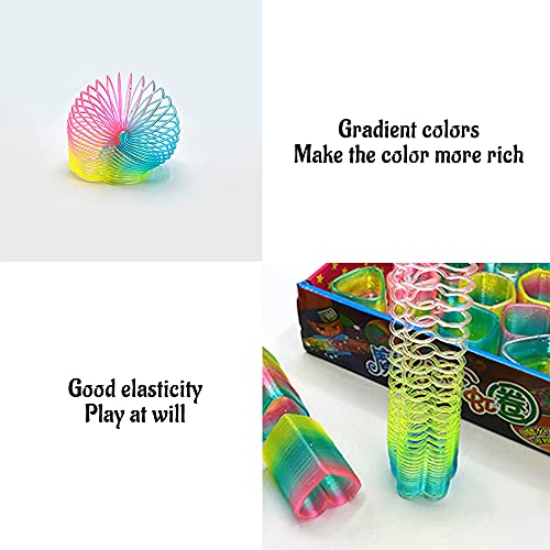 ZONEYAN 24 PIÈCES Ressort Magique, Spirale Arc-en-Ciel, Ressort Jouet ...