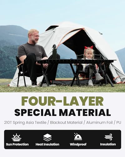 OutdoorMaster 2 Person Camping Tent, 4 Seasons Lightweight Backpacking Canopy, Waterproof and Weatherproof Sun Shelter, Double Layer Outdoor Cabana for Camping, Hiking and Mountaineering - Image 3