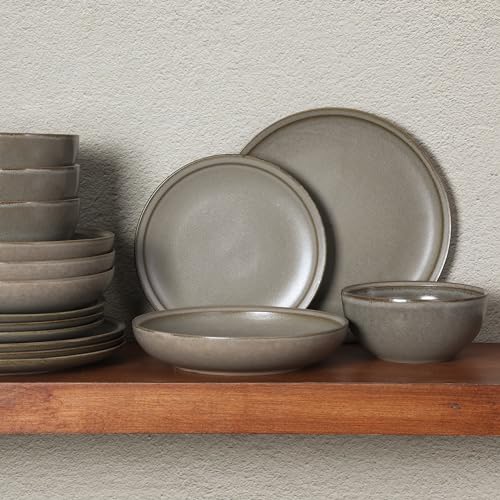 Gibson-Elite-Beckett-Stoneware-Matte-Reactive-Glaze-16-Piece-Service-for-4-Plates-and-Bowls-Dinnerware-Set-Grey