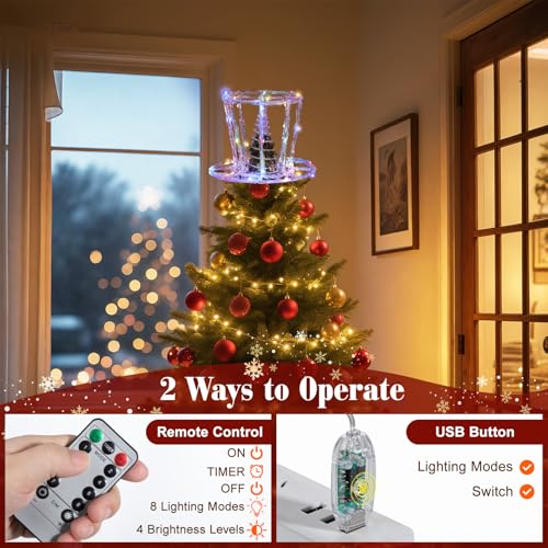 Sombrero decorativo para árbol de Navidad con luces LED a $4.99