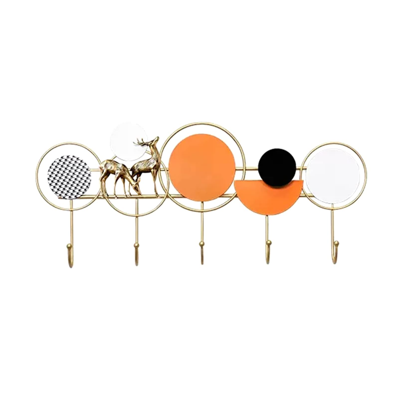 xN4gU9jf3c Bedroom Creative Door Wall Hanging Hook Home Clothes and Hats No Punching Light Luxury Entrance Metal Storage(Large)