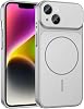 İPhone 15 ile Uyumlu 17 Pro Görünümlü Magsafe Destekli Kablosuz Şarj Özellikli Kamera Lens Korumalı Şık Metal Görünümlü Telefon Kılıfı