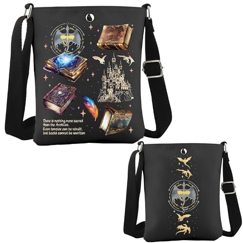 WCGXKO Book Inspired Crossbody Bag Dragon Rider Gift for Literature Lover