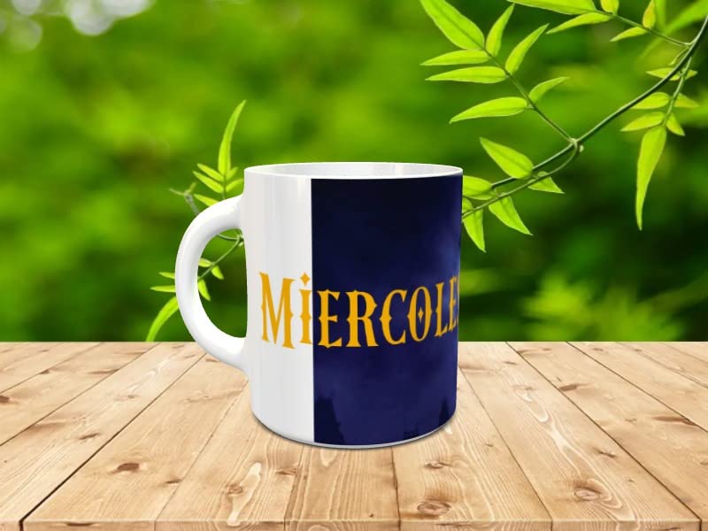 Genérico Personalized Mug Character Wednesday Ad. Gift for Fan TV Series Friends, Multi-coloured, 350 ml, 10 cm diámetro - Image 2