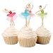BETOP® Set of 24 Pieces Cute Ballet Dancer Girls Fairy Peri Dessert Muffin Cupcake Toppers for Picnic Wedding Baby Shower Birthday Party Server (#1)