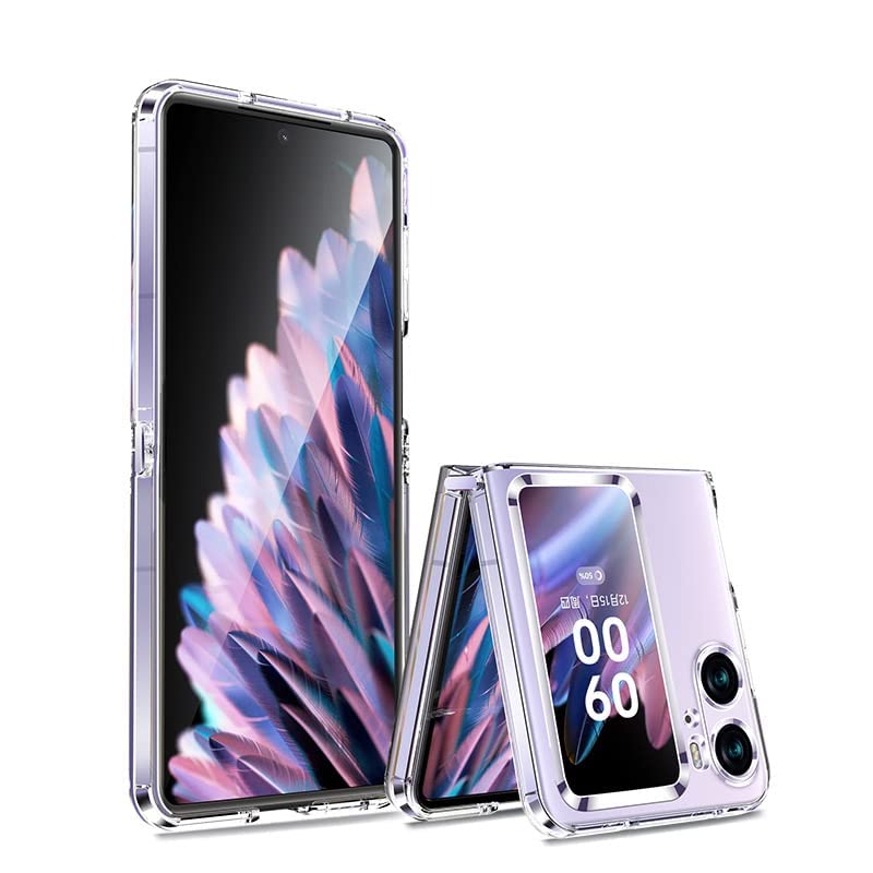 Helix Shockproof Hard Unbreakable Glass TPU Crystal Clear Back Cover Case for Oppo Find N2 Flip 6.8" (B0BYVV5N25) Amazon Price History, Amazon Price Tracker