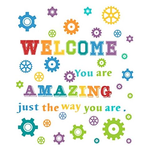 Color Inspirational Phrases Wall Stickers Inspirational Wall Decal Classroom Kids Decoration for Children Study Room Bedroom Window Door Cover