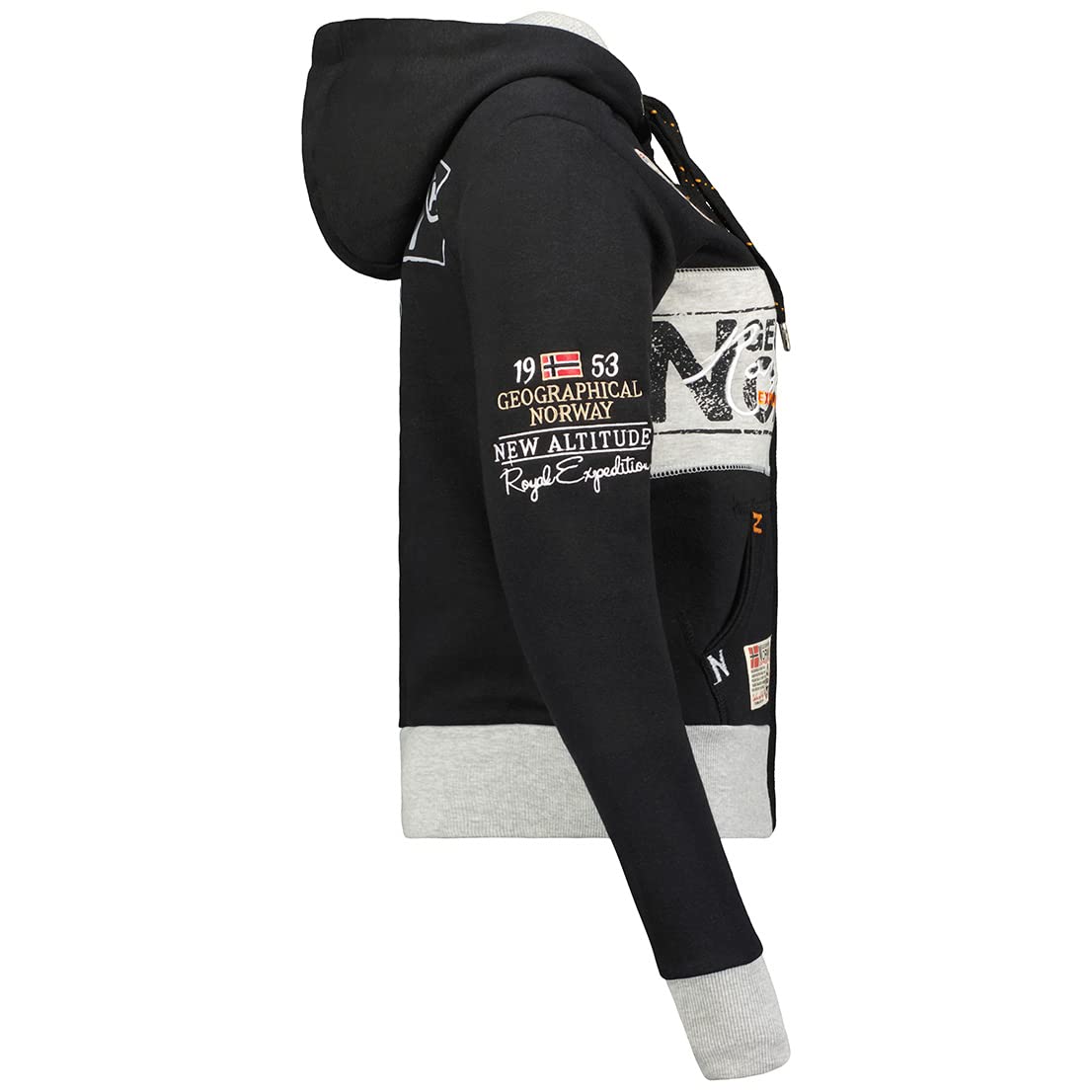 Geographical Norway Flyer Lady - Damen Kapuzen Sweatshirt Taschen - Damen Sweatshirt Casual Langarm Pullover Warm - Hoodie Jacke Sporttops
