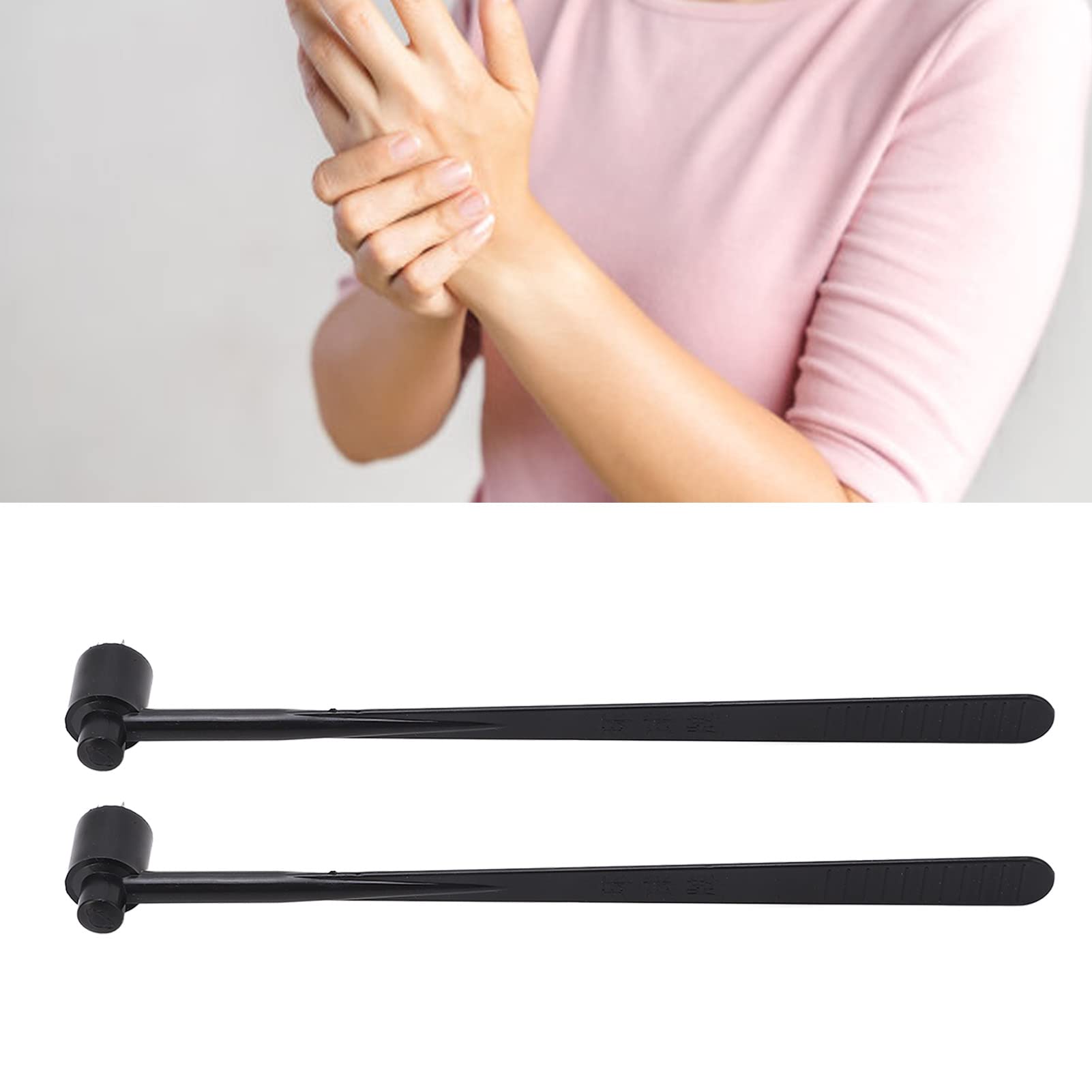 Plum Blossom Dermal Hammer Set of 5 Single-Ended ABS Handle Stainless Steel Needles for Industrial Use - Image 2