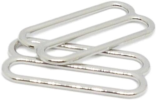 Porcelynne Silver Metal Alloy Replacement Bra Strap Slide - 1" (25mm) Opening - 100 Pieces