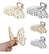 VEGCOO 4 Haarklammer Mittelgroß Schmetterling Haarklammer Haarklammer Metall, Gold Und Silber, Je...