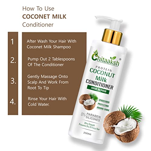 Image of Coconut Milk Conditioner For Smooth & Shine Hair Combo Kit - 200 ML of Each (1 Items in The Set)