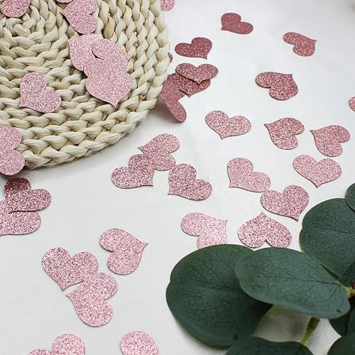 Image of Rose Wedding Table Confetti, Bridal Shower Decorations Bride to Be Confetti Glittering Diamond Ring I Do Engagement Party Table Scatter, 100pcs (Pack of 2)