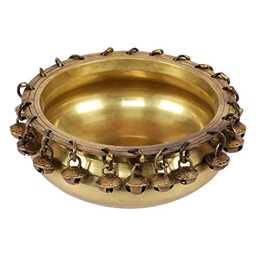 Two-Moustaches-Brass-Urli-Ethnic-Traditional-Bowl-with-Bells-Showpiece-1-Piece