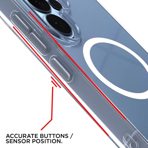 Image of Amazon Basics Back Cover for Samsung Galaxy S26 Ultra 5G Mag-Safe Shockproof PC + TPU Protective Case Magnetic Support Bumper Case (Transparent Mag-Safe)