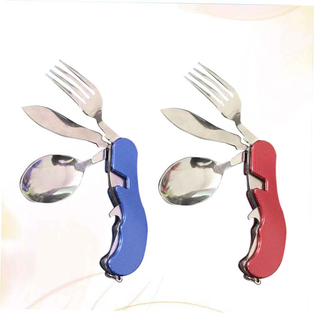 BESPORTBLE 3 Set stoviglie pieghevoli portatili chiudibili pieghevoli posate da viaggio posate da campeggio bacchette cucchiaio forchetta Multifunzione
