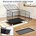 Hundekäfig Hochbelastbar Hundebox Gitterbox 107 * 75 * 86 cm für große Hunde mit Doppeltüren, 4 Verriegelbaren Rädern, Abnehmbarer Schale und Stabiler Sicherheitsverriegelung