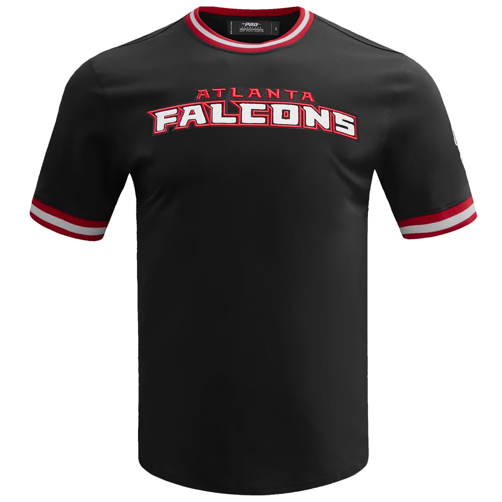 Pro Standard Mens NFL Atlanta Falcons Classic Chenille Kurzarm T‑Shirt Schwarz L