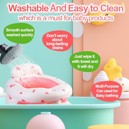 Image of Upgraded Inflatable Baby Seat with Safety Guardrails, Thicker Sit Me Up Floor Seat for Baby Chair Sit Me Up, Blow Up Baby Chair Built in Air Pump for Babies 3-36 mth