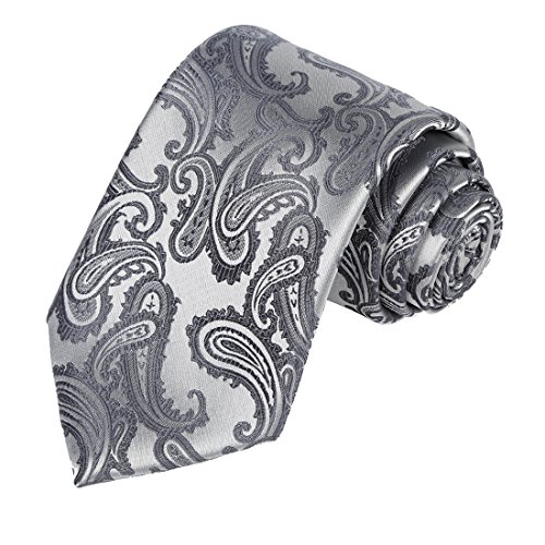 Image of KissTies Mens Paisley Tie And Pocket Square Necktie Sets