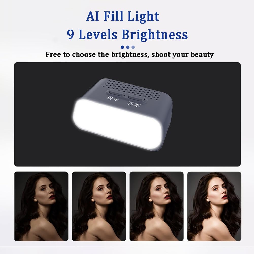 Estabilizador de Cardán de 3 Ejes F12, Iluminación LED, Soporte de Seguimiento Inteligente AI, Control de Enfoque para Vídeo/Fotografía