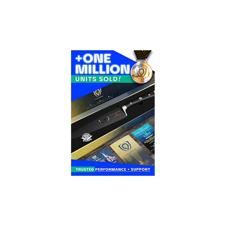 Dalstrong-Chef-Knife-8-inch-Gladiator-Series-Forged-High-Carbon-German-Steel-Razor-Sharp-Kitchen-Knife-Full-Tang-Black-G10-Handle-Sheath-Included-NSF-Certified DALSTRONG Chef Knife - 8 inch Blade - Gladiator Series ELITE - Forged HC German Steel Chef's Knife - Razor Sharp Kitchen Knife - Professional Full Tang Knife - Black G10 Handle - Sheath -NSF Certified