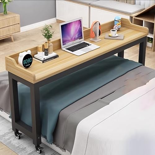 :Mesa De Cama Con Ruedas Y Regulable Para Ordenador Portátil, Mesa De Trabajo Sobre La Cama Con Deflectores, Escritorio De Cama Móvil Para El Hogar, Mesa De Cama Con Ruedas Para Hospital.(F,210x40cm/8