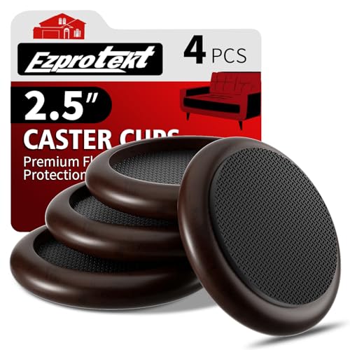 Ezprotekt Φ 63,5 mm Non Slip Wood Furniture Caster Cups