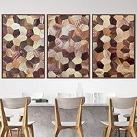 3 Piece Framed Canvas Wall Art Abstract Cool Line Canvas Prints Home Artwork Decoration for Living Room,Bedroom - 16