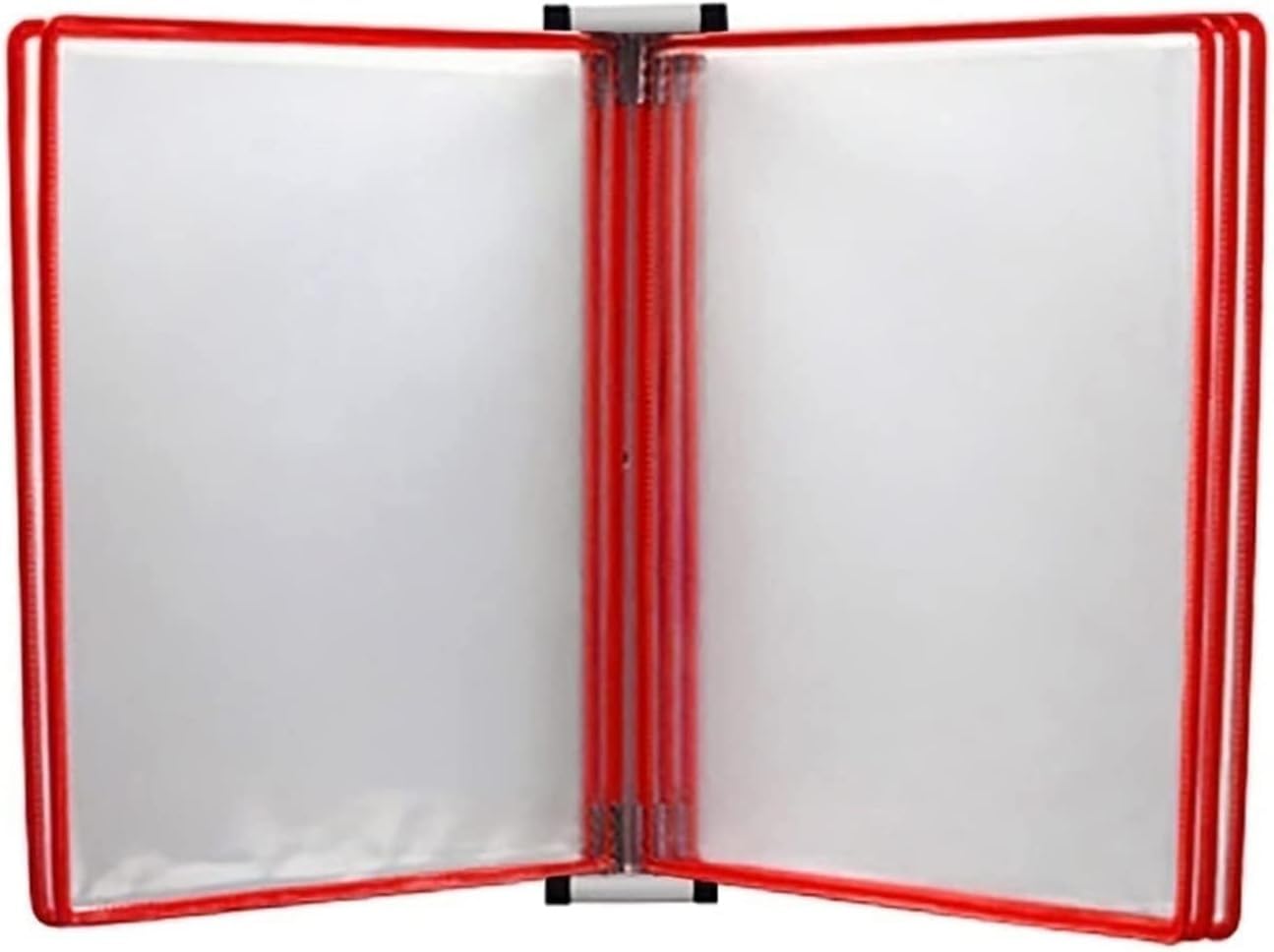 noxozoqm Wall Mount Reference Display, A4 Flip File Holder With 5 Letter-Size Pockets, Strong And Sturdy, Metal*PVC(Color:A)
