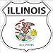SMART BLONDE Illinois State Flag Highway Shield Metal Sign HS-121