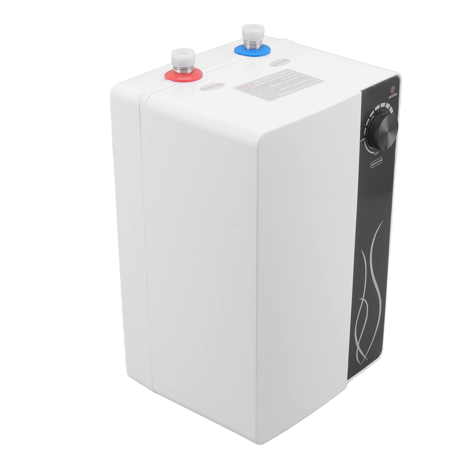 Fdit Scaldabagno Elettrico Mini, Boiler Compatto 8 L con Uscita Acqua | Scocca in ABS, Serbatoio in Acciaio Inox Alimentare, 1500W, IPX4, 30-65°C