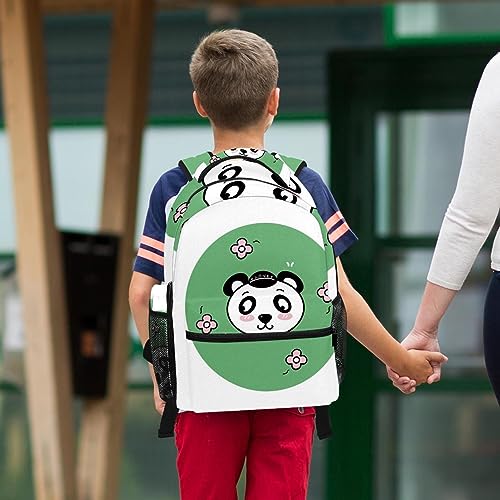 Sac à dos panda avec trousse pour enfants et adolescents, cartable scolaire multicolore - 6