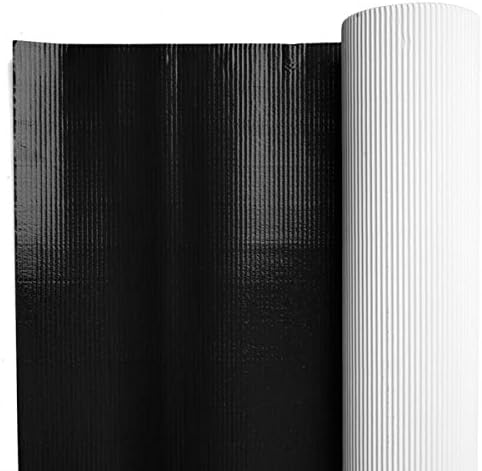 TCDesignerProducts Black Metallic Corrugated Paper, 48 Inches x 25 Feet