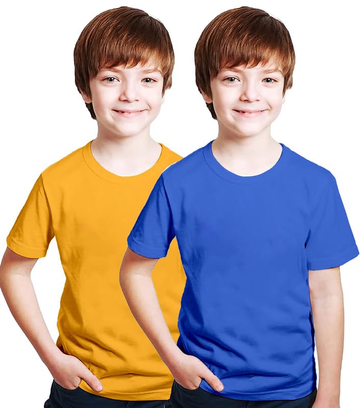 Image of XENOVAURBAN Kids Unisex Combo Round Neck Cotton T-Shirt - P
