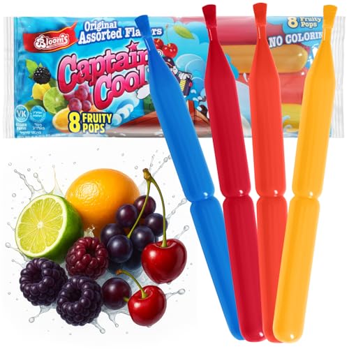 Captain Cool Freeze Pops, Delicious and Refreshing Ice Pops Bulk Variety Pack, Colorful and Fun Popsicles for All Ages, Perfect for Events and Gatherings, Frozen Pops Loved by Kids