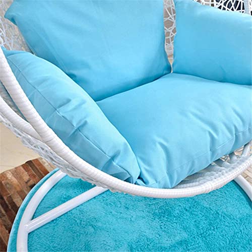 Image of Zenheaven Single Seater Swing Chair with Stand & Cushion Outdoor Indoor Balcony Garden Patio,Powder Coated Frame,UV Protected Wicker,Premium Cushion AD-39