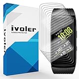 ivoler [8 Piezas] Protector de Pantalla para Samsung Gear Fit 2 Pro, [Cobertura Completa] [líquida Instalar] [Sin Burbujas] HD Transparente TPU Suave láminas Protectora