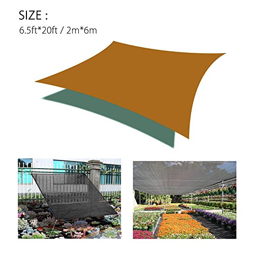 NKTM 50%-60% Sunblock Shade Cloth, Cut Edge UV Resistant Shade for Plant Cover, Greenhouse, Barn or Kennel 6.5Ft20Ft - Thumbnail 6