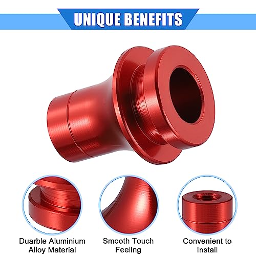 VekAuto Car Gear Shift Knob Adapter, M10x1.25 Shifter Boot Retainer Universal for Manual Transmission Vehicles Durable Aluminum Alloy Red - Thumbnail 4
