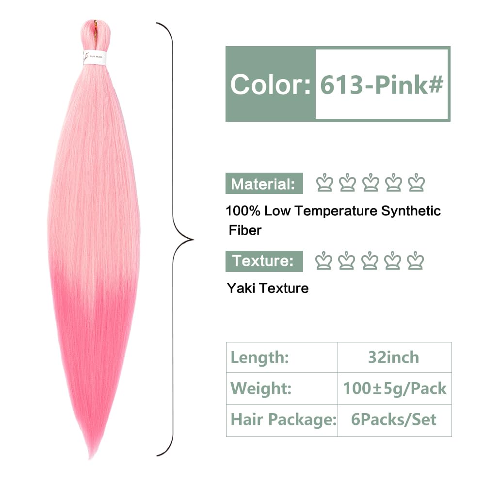 YDDM Capelli Per Treccine Africane Morado Extension Treccine Texture Yaki Easy Install per Principianti 32 Pollici 3 Pezzi Capelli Leggeri e Naturali per Box Braids, Twist e Crochet — view 66