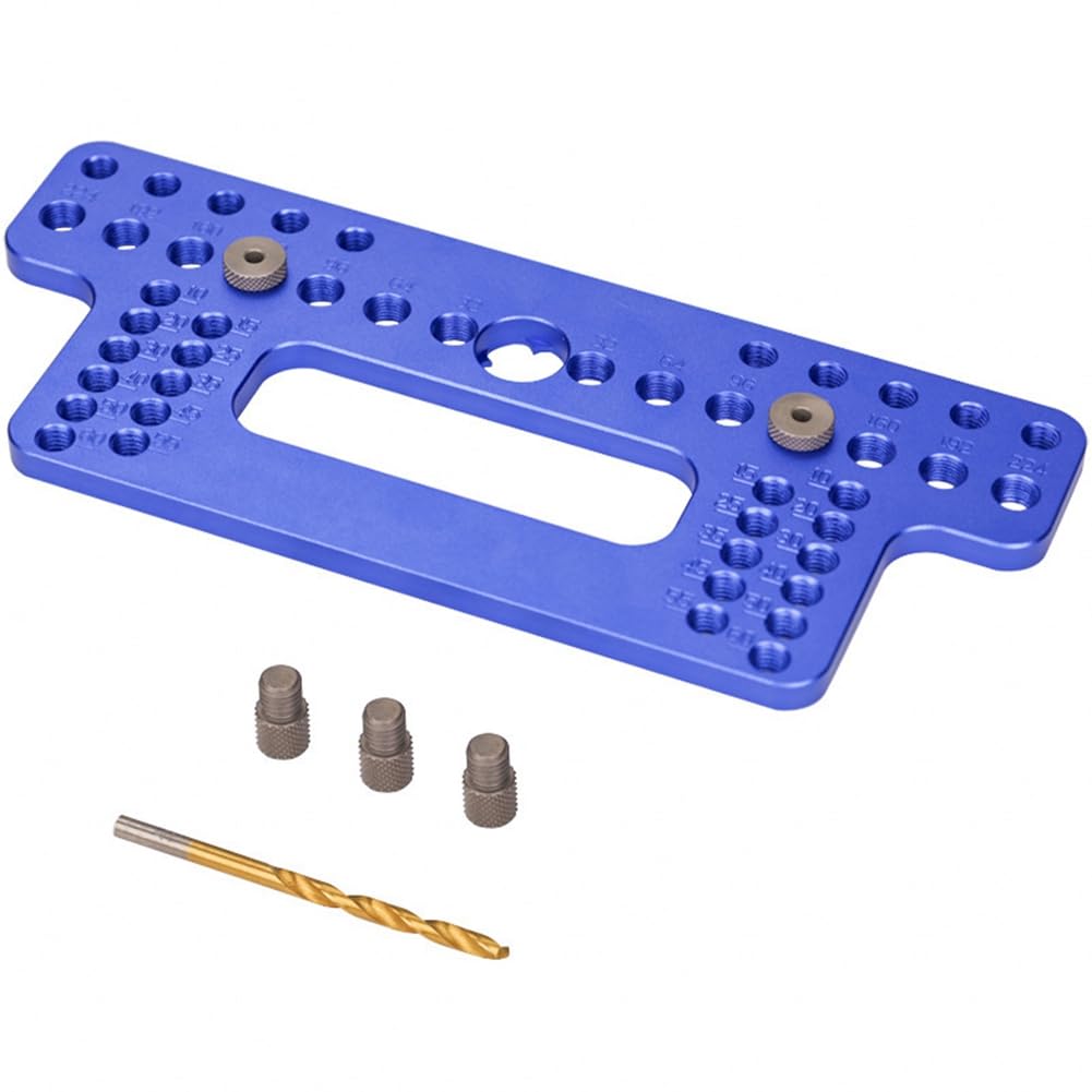 Jnchdghwa Blue Woodworking Wood Door Handle Locator Puncher For Wardrobe Door Cabinet Positioner Drill Guide Aluminum Alloy