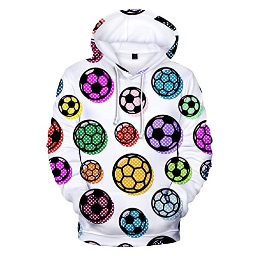 Sweat à capuche football pull 3D confortable contre le froid pour ados