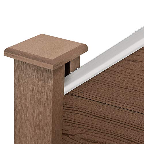 neu.holz WPC Gartenzaun Schrägelement Sichtschutz Windschutz Lamellenzaun Zaun Braun – Bild 4