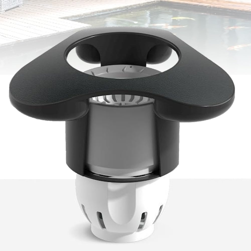FURLOU Skimmer Galleggiante per Stagno, Skimmer Galleggiante Multifunzione, Robot Skimmer per Piscina Skimmer e Chiarificatore, Pulitore Estrattore per Superficie Piscina, per Piscine Fino a 25 M²