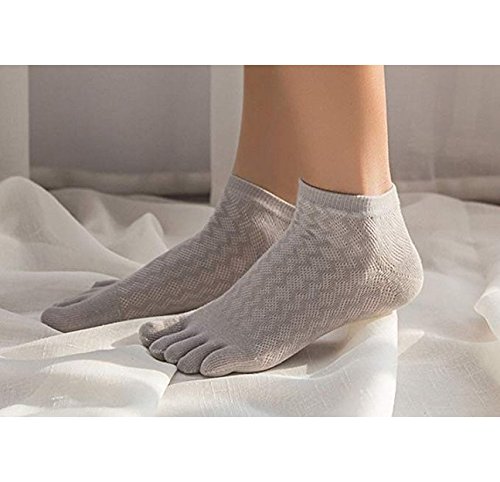 ZAKASA Womens Toe Socks Funny Cat Dog Print Cotton Five Finger Socks Novelty Athletic Running Crew Ankle Socks Size 6-93